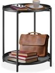 tectake&reg; Beistelltisch, Stahl, filigranes Gestell, 45,5 x 45,5 x 53 cm