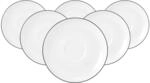 Seltmann Weiden Untertassen Lido Black Line &oslash; 14,5 cm 6er Set