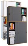 VCM Holz B&uuml;roschrank Ordner Aktenschrank B&uuml;rom&ouml;bel Schrank Salia 5-fach Breite 100