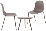 CLP 2er Sitzgruppe Berdin I Garten-Set 2x Stuhl stapelbar und 1x Tisch I Outdoor-Set