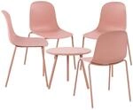 CLP 4er Sitzgruppe Mindin I Garten-Set 4x Stuhl stapelbar und 1x Tisch I Outdoor-Set