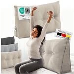 ELONEO R&uuml;ckenkissen Bett- und R&uuml;ckenst&uuml;tzkissen >Sand< 100cm