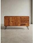 Sideboard &ndash; Massivholz, 145x75x40&nbsp;cm, Landhausstil, 3 Schubladen, 2 T&uuml;ren
