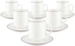 Seltmann Weiden Kaffeebecher mit Untertassen Sento Home Pure Lines 400 ml 6er...
