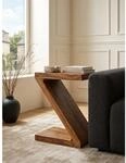 Beistelltisch Massivholz Z Cube Landhausstil Design MUMBAI, Dunkelbraun 30x44x59 cm