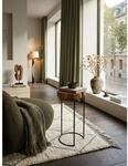 Beistelltisch Massivholz Metallbeine Baumstammform Landhausstil AKOLA, Akazie