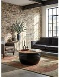 Couchtisch Schwarz Mango Holz Metall Industrial Stil 60x41x60 cm mit Stauraum