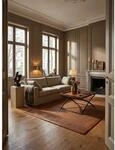 Couchtisch Sheesham-Massivholz/Metall Industrial-Style 63x39x63cm Braun/Schwarz