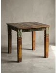 Esstisch Mango Massivholz Quadratisch Landhausstil WL5.077, Dunkelbraun 80x80x76 cm