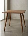 Esszimmertisch &ndash; Quadratisch Massivholz Braun 80x80x76 cm rustikal
