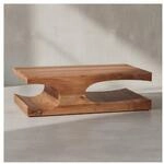Couchtisch BOHA aus Massivholz im Landhausstil mit Designelementen, Akazie 70x118x38