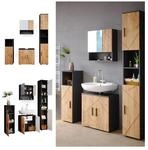 Vicco Badm&ouml;bel Set Irma Spiegelschrank Unterschrank Hochschrank Midischrank Bad