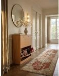 Schuhkipper Holz mit 2 Klappen und Ablage, Buche 75x24x87 cm