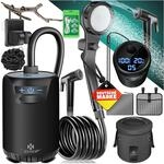 KESSER&reg; Campingdusche Solardusche mit Pumpe & wiederaufladbarem Akku 8000mAh...