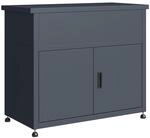 Gartenschrank BREMEN 100x50x85cm mit Hochbeet, Stahl anthrazit