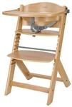 Kikka boo Kinderhochstuhl Nordy Holz Kinderstuhl Fu&szlig;st&uuml;tze verstellbarer Sitz braun