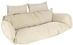 HOME DELUXE Polyrattan H&auml;ngesessel Kissen TWIN - Creme