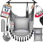 KESSER&reg; H&auml;ngesessel mit 2 Kissen Getr&auml;nkehalter & B&uuml;cherfach - Safari XXL