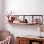 Wandregal MCW-Q81, H&auml;ngeregal Regal Holzregal Schweberegal, Industrial Shabby Tanne