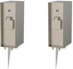 Novatool 2X Steckdosens&auml;ule 3-Fach Silber geb&uuml;rstet Edelstahl eckig IP44 mit