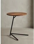 Beistelltisch &ndash; Massivholz Metall 40x46x40 cm Industrial
