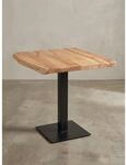 Esszimmertisch &ndash; Quadratisch 80x75x75 cm Akazie Massivholz Baumkante