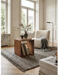 Beistelltisch Massivholz Cube Regal Landhausstil MUMBAI, Dunkelbraun 43x33x43 cm