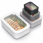 Arendo Frischhaltedose, mit Deckel & Ventil, 4er Set, Vorratsdosen, Lunchboxen,