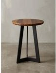 Beistelltisch &ndash; Massivholz Metall 35x45x35 cm Industrial