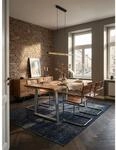 Esstisch Massivholz Metall Trapezgestell Baumkante Rechteckig, Akazie 120x60x76 cm