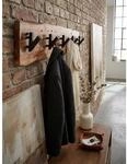 Wandgarderobe Akazie Massivholz Metall Modern 60x17x9 cm