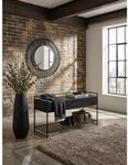 Sitzbank Massivholz Metall Stauraum Schuhablage, Schwarz 90x38x52 cm