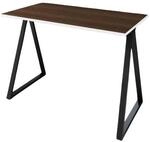 Letti Moderni Schreibtisch Wye 110x60 cm &ndash; Schwarz mit Wengue Dekor