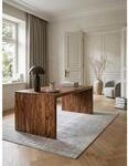Schreibtisch Massivholz Ablage Landhausstil BOHA, Dunkelbraun 100x200x76 cm