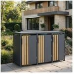 M&uuml;lltonnenbox KANTO - 3x 240L