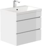 Badm&ouml;bel Fellini 60 SoftClose eiche gold mit drei grifflosen Schubladen