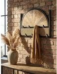 Wandgarderobe Mango Massivholz Rattan Modern 53x40x7,5 cm mit Wiener Geflecht und