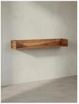 Wandregal Massivholz Modern Stil 120x15x20 cm Gro&szlig; Schwebend