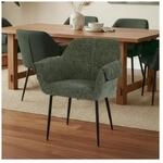 HOME DELUXE Esszimmerstuhl chenille CHENO - 2er Set Gr&uuml;n