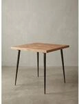 Esszimmertisch &ndash; Quadratisch Akazie Massivholz 80x76x80 cm Metall Industrial