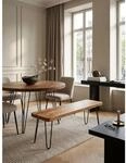 Esszimmerbank BAGLI Massivholz Landhausstil, Akazie 120x40x45 cm