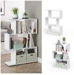 VICCO Raumteiler LEVIO Wei&szlig; Regal B&uuml;cherregal Standregal Hochregal Wandregal
