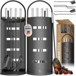 KESSER&reg; Kaminzubeh&ouml;r 5-teiliges Kaminbesteck Set &ndash; Modern Design, beschichtet,