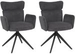 2er-Set Esszimmerstuhl MCW-N11, Stuhl, drehbar Auto-Return Stoff Boucl&eacute; 350g/m&sup2; ~