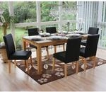 6er-Set Esszimmerstuhl Stuhl K&uuml;chenstuhl Littau ~ Kunstleder, schwarz matt,...