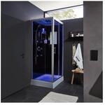 HOME DELUXE Duschkabine mit LED-Beleuchtung WAVE XL - 120 x 80 cm