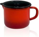 Emaille Milchtopf Rom mit Ausguss, &Oslash; 12 cm, Inh.1,0 l