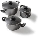 STONELINE Topfset Induktion, 6-teiliges Topfset mit Deckel, Kochtopf Set beschichtet