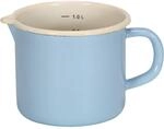 Emaille-Milchtopf mit Ausguss Serie SYLT, 12 cm