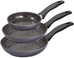 Stoneline Pfannenset 3 teilig, 16/20/24 cm, Antihaft beschichtete Pfanne mit echten